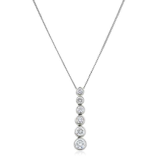 diamond pendant drop necklace