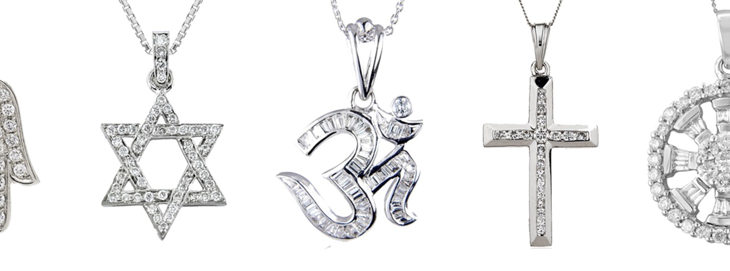 Diamond clearance religious pendants