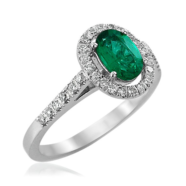 Buy Modern Halo Oval Cut Emerald Engagement Ring, 3 Carats 810 Mm Muzo  Green Emerald With Micro Pavé Halo, May Birthstone Promise Ring Gift Online  in India - Etsy
