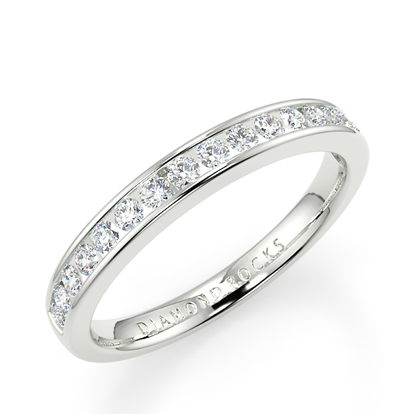 0.25ct Round Brilliant Cut Channel Set Half Eternity Ring