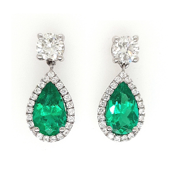 Buy Gold and Diamond Earrings with Emerald Online at Jayporecom