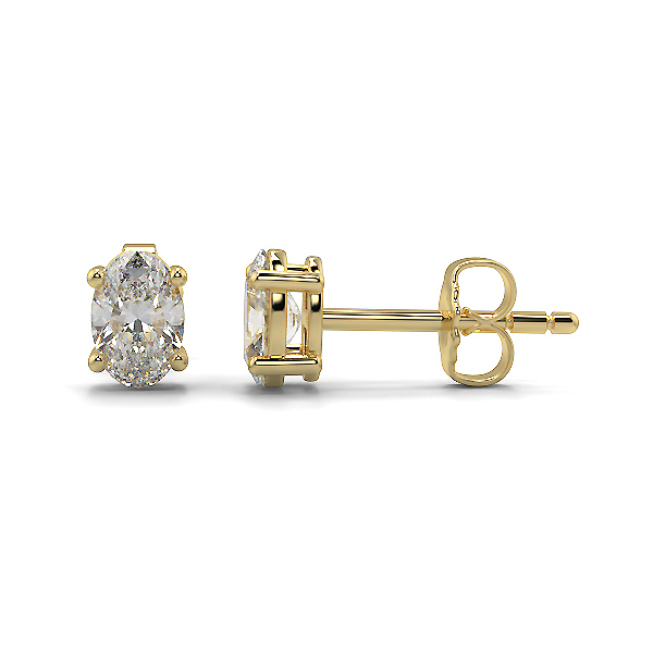 Oval diamond 2025 earrings studs