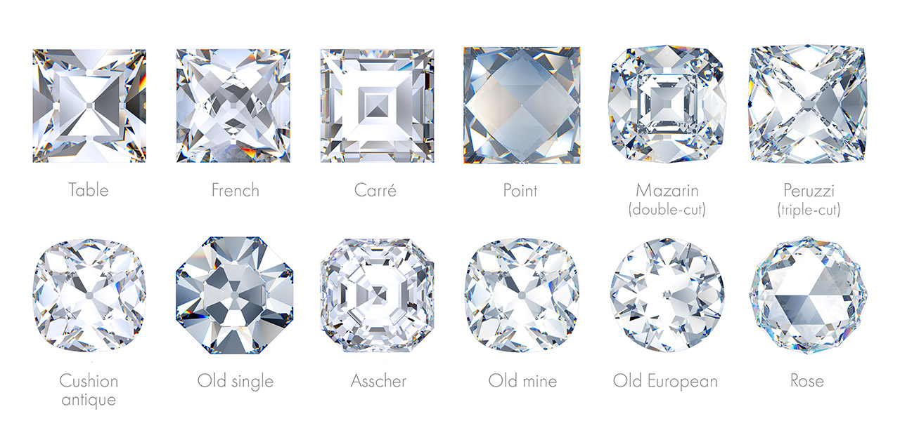 Vintage, Antique and Old Diamond Cuts